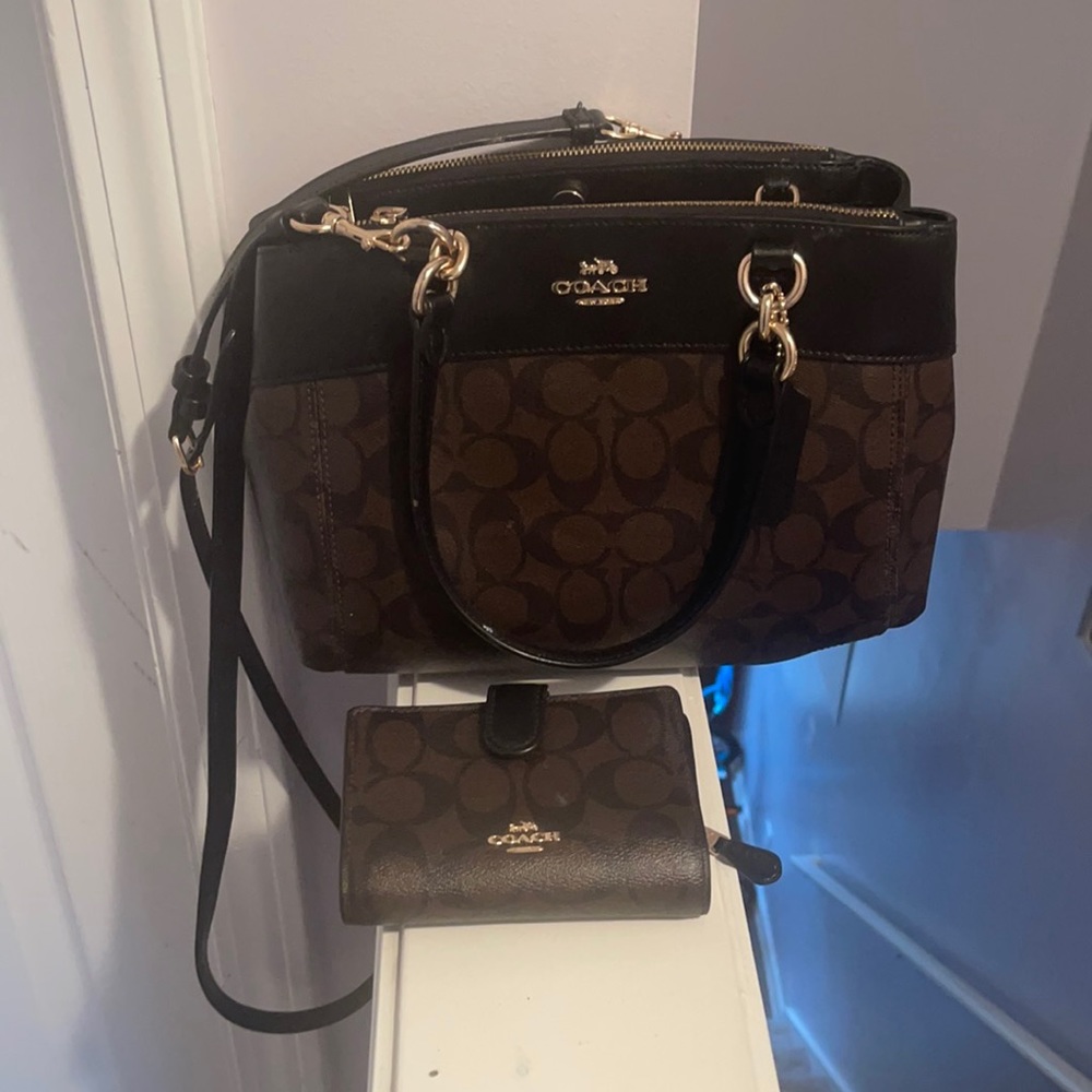 Coach bag and wallet combo